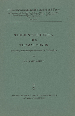 Cover: Studien zur Utopia des Thomas Morus