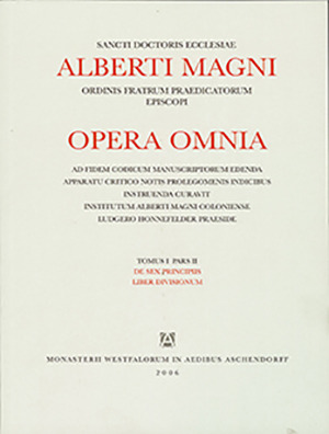 Cover: Opera Omnia / De Sex Principiis. Liber Divisionum