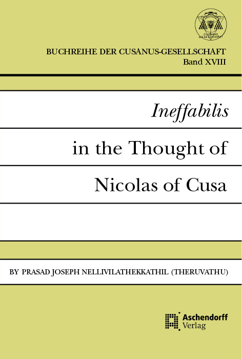 Cover: Ineffabilis in the Thought of Nicolas of Cusa