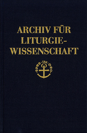 Cover: Archiv für Liturgiewissenschaft
