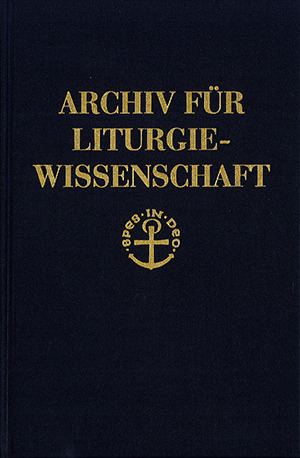 Cover: Archiv für Liturgiewissenschaft