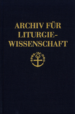 Cover: Archiv für Liturgiewissenschaft