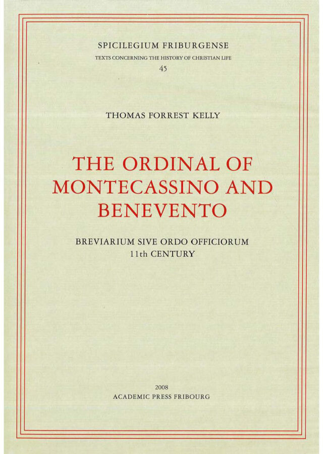 Cover: The Ordinal of Montecassino and Benevento