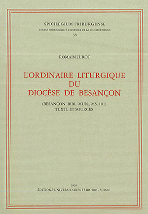 Cover: L’Ordinaire Liturgique du Diocèse de Besancon