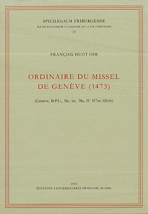 Cover: Ordinaire du Missel de Geneve (1473)
