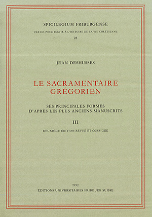 Cover: Le Sacramentaire Gregorien