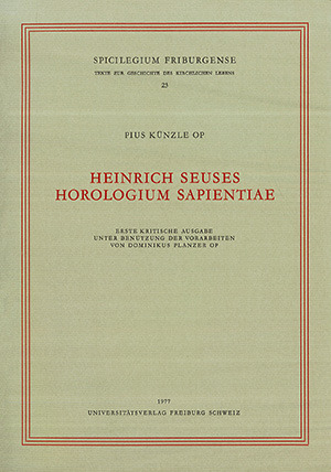 Cover: Heinrich Seuses Horologium Sapientiae