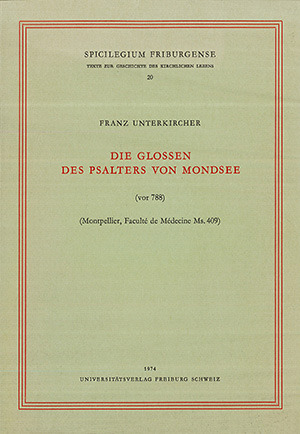 Cover: Die Glossen des Psalters von Mondsee