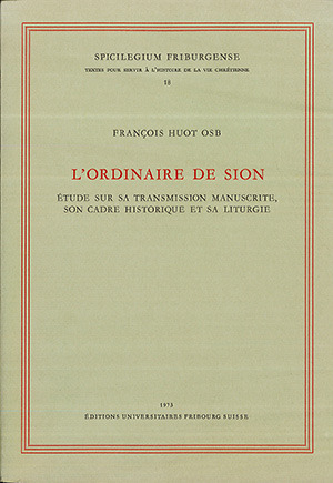 Cover: L’Ordinaire de Sion