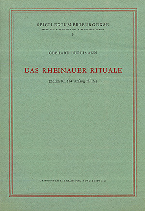 Cover: Das Rheinauer Rituale