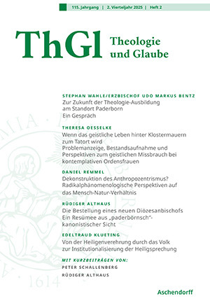 Cover: Theologie und Glaube, Heft 2 / 2025