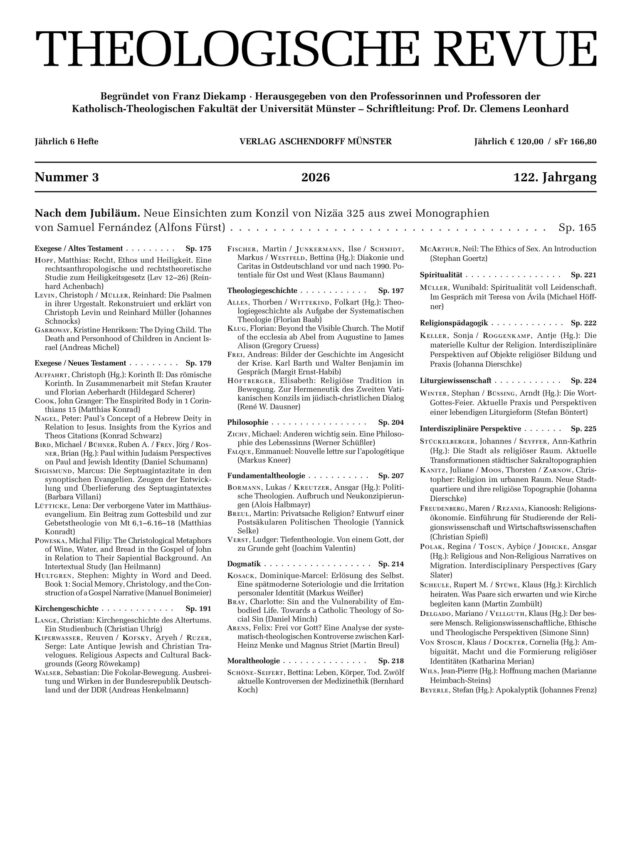 Cover: Theologische Revue 2026/3