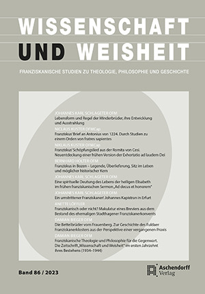Cover: Wissenschaft und Weisheit 2023