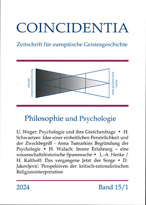 Cover: Coincidentia 2024 Band 15, Heft 1