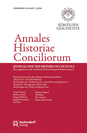 Cover: Annales Historiae Conciliorum, Heft 1/2024